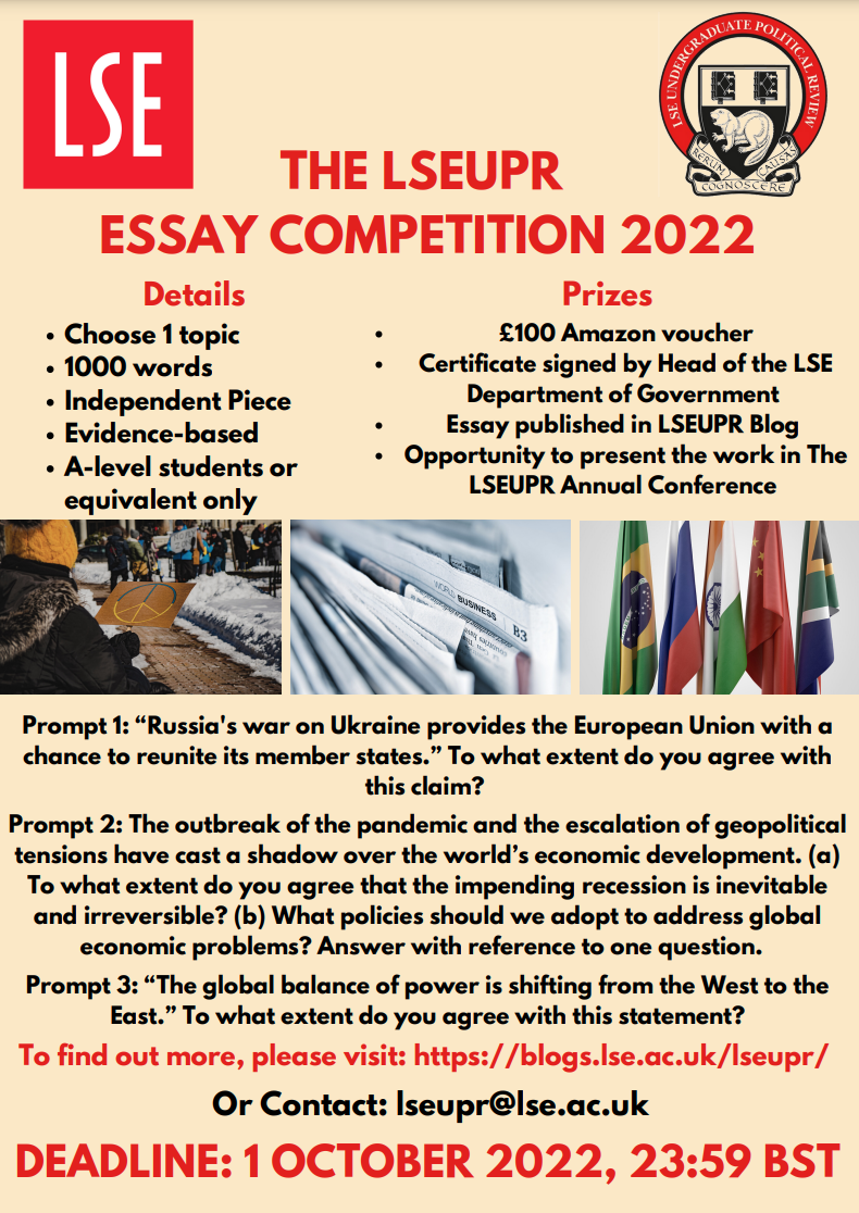 essay competitions 2022 uk
