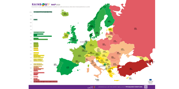 Image of ILGA Europe Rainbow Map