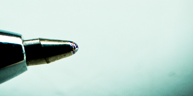 Close-up of pen nib