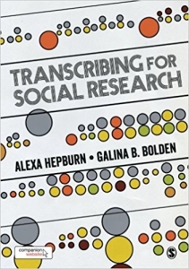 Book cover of Transcribing for Social Research