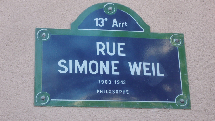 Sign for 'Rue Simone Weil'