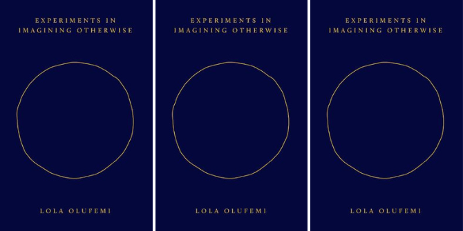 Three book covers of Experiments in Imagining Otherwise