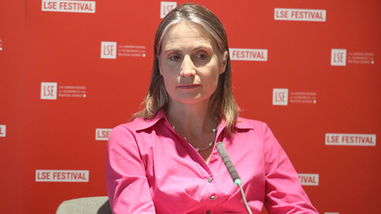 Fiona Hill speaking at LSE Festival event, June 2022