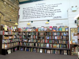 Bookshelves in Barter Books, Alnwick, UK