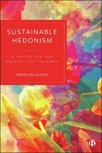 Book cover for review of Sustainable Hedonism