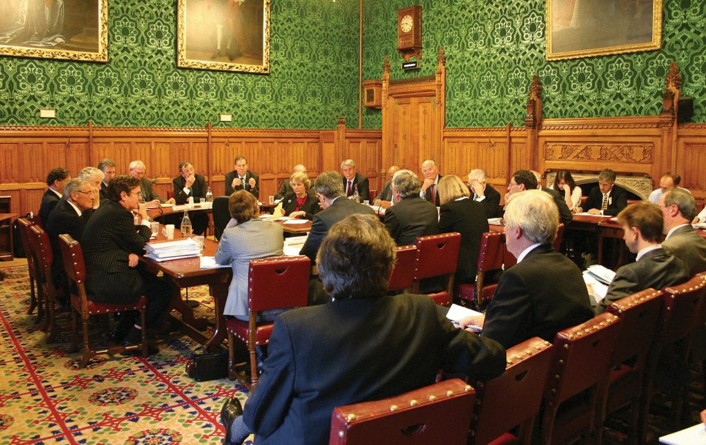 People around a table in a select committee