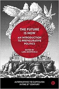 The future is now edited by Lara Monticelli, show a black and white cover with a city on a cliff in the sea.