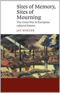 Sites of Memory, Sites of Mourning: The Great War in European Cultural History by Jay Winter showing a painting of a destroyed, smoking battlefield