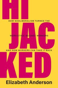pink and yellow cover of the book Hijacked by Elizabeth Anderson