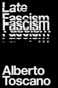 Toscano Late Fascism book cover black with white writing