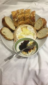 Bread and camembert