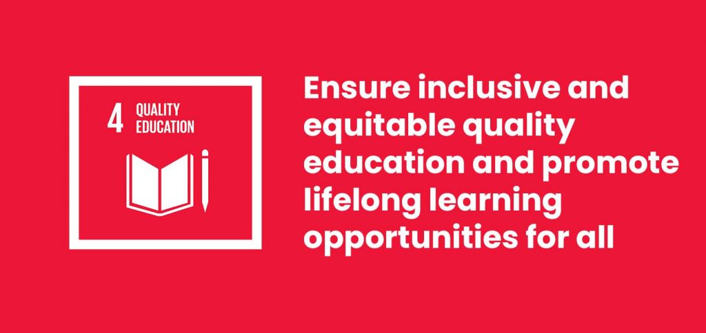 Quality Education, Goal 4 of the UN Sustainable Development Goals.