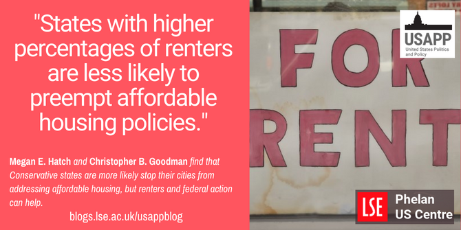 Conservative states are more likely stop their cities from addressing affordable housing, but renters and federal action can help