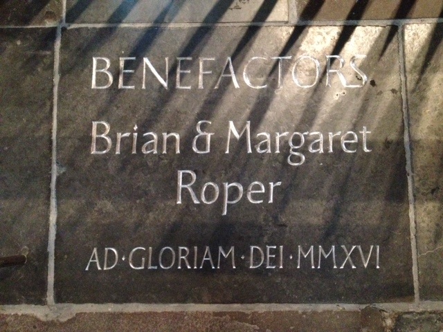 Roper stone at Bath Abbey. Credit: Bath Abbey