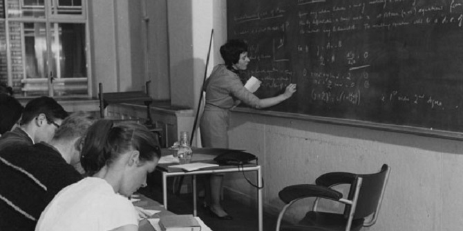 Kathleen Spitz nee Gales teaching, 1964. IMAGELIBRARY/740. LSE
