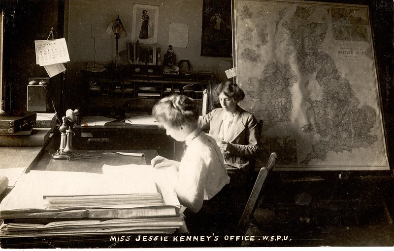 Jessie Kenney's office, WSPU offices at Clement's Inn, 1911. TWL 2002 482. LSE