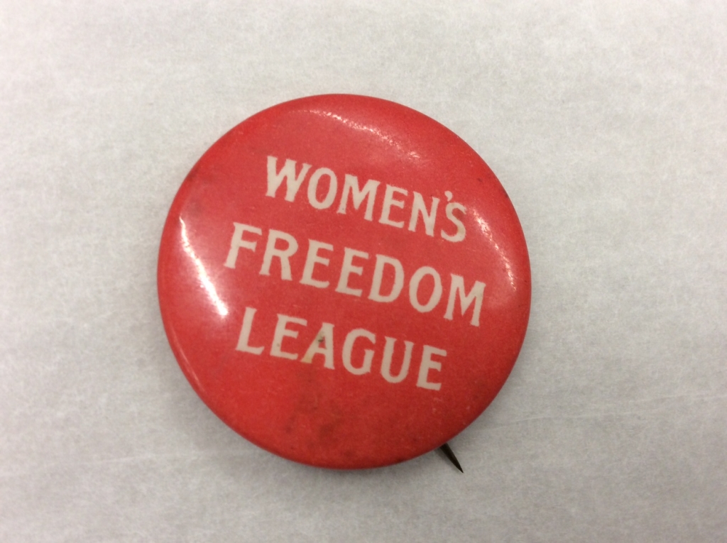 Women's Freedom League badge. LSE