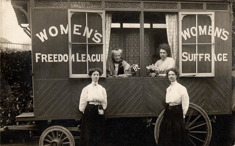 Charlotte Despard and Alison Neilans at the window, 1908. TWL 2000 78. LSE