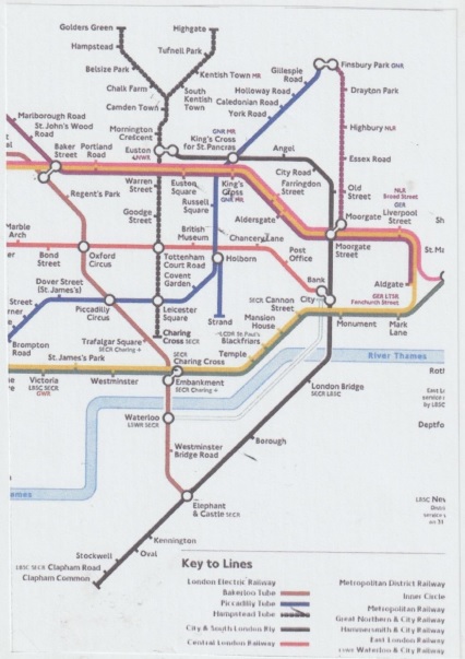Figure 1 Map of the Hampstead Tube in 1907 Transport for London 2011