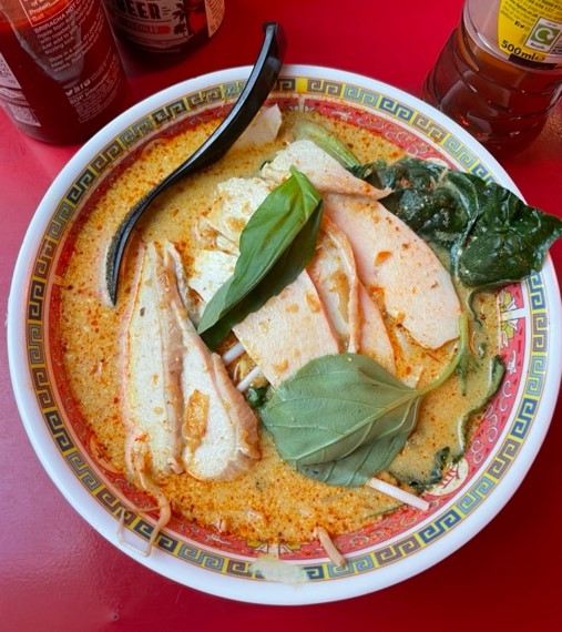Chicken Laksa in a bowl from restaurant Phat Phuc