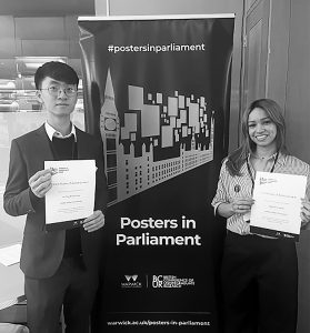 Bosco with a fellow LSE student at Popsters in Parliament.