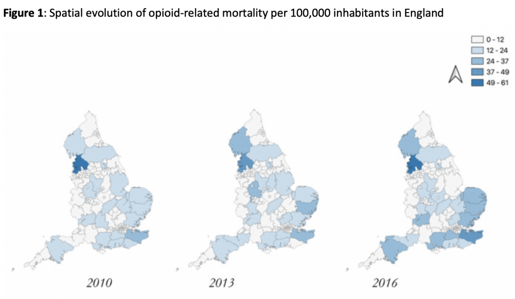 Opioid abuse and government austerity cuts: mortality and hospitalisations in England increased in line with unemployment